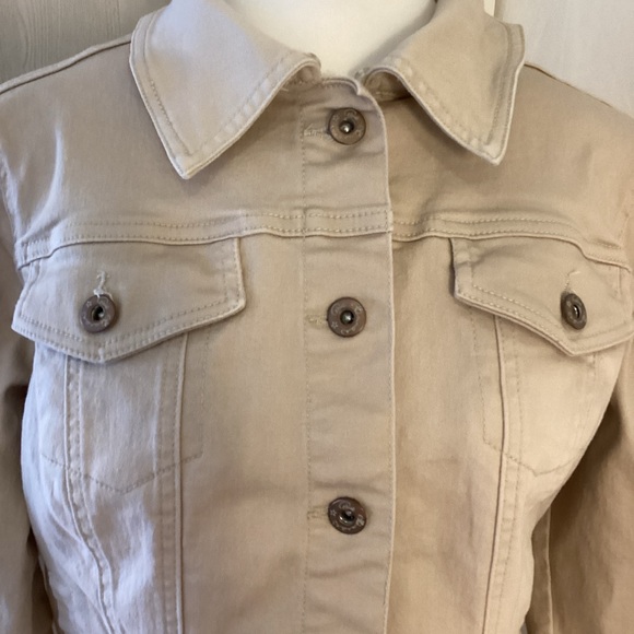 DG2 by Diane Gilman Beige Jean Jacket - Picture 2 of 11